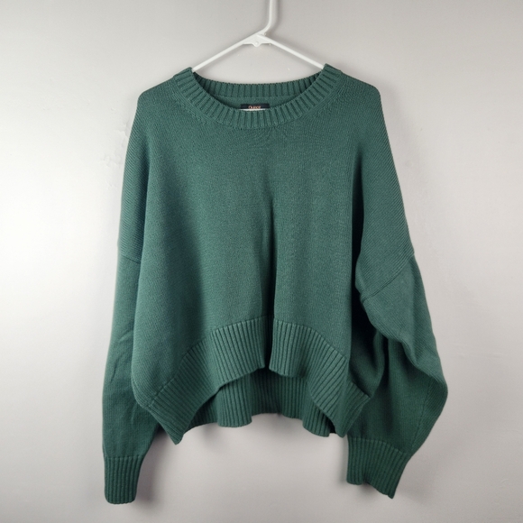 Quince Sweaters - Quince Organic Cotton Green Sweater XL
